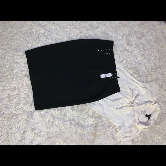 Brand new WHBM silk blouse & black pencil skirt - Picture 2 of 2